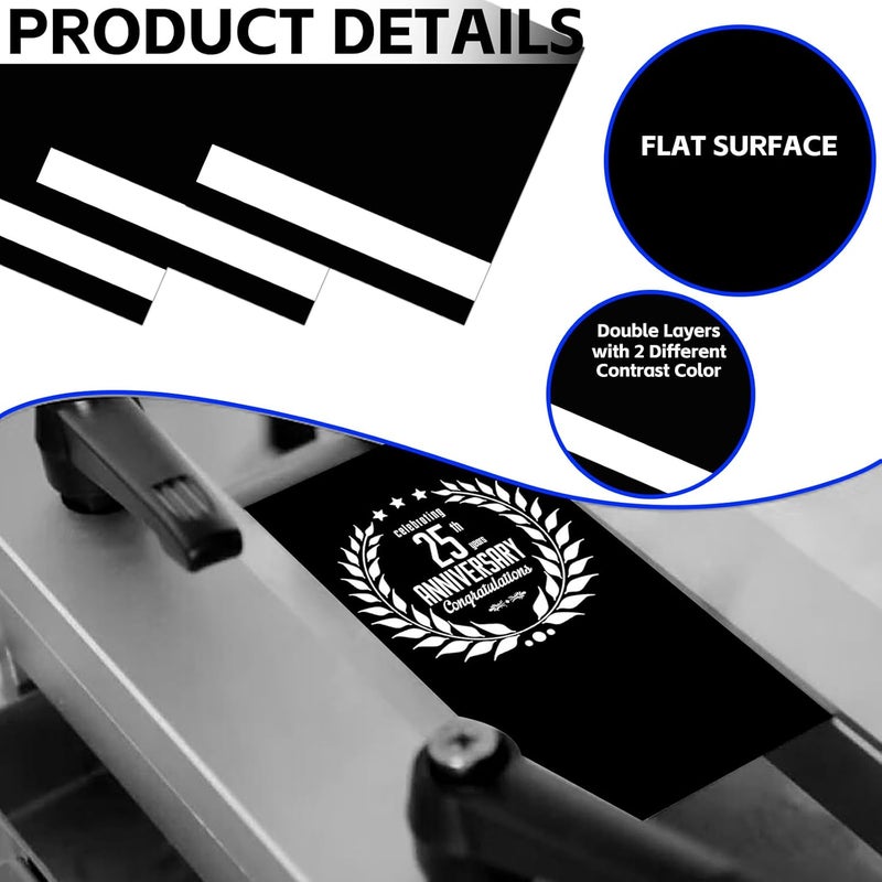 Bocolon 5PCS Laser Engraving Double Color ABS Plastic Sheet,Two-Tone Laserable Engraving Plastic Sheets for Name Badge,Office Label,Laser Artistic Product,Size 11.73" x 11.73",Black/White - Image 3